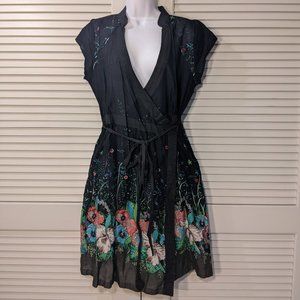 Floral warp dress, one of a kind